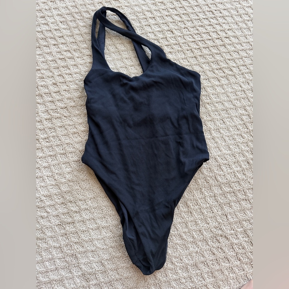 L*Space black ribbed Phoebe one-piece swimsuit